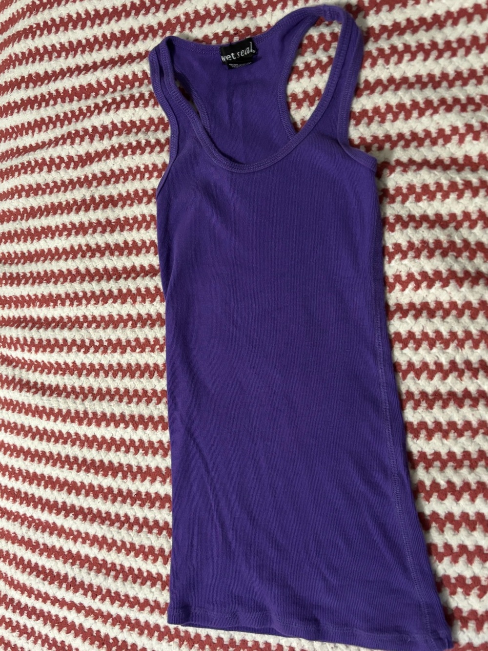 Vintage Wet Seal Deep Purple Ribbed Racerback Tank